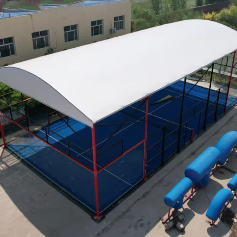 Premium Wind-Resistant Padel Court Roof with Hot-Dip Galvanized Steel
